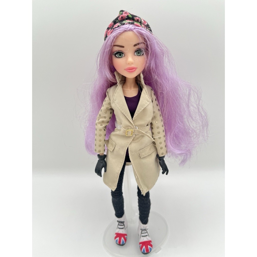 Project MC2 Mc MGA NETFLIX Doll MCKEYLA MCALISTER Purple Hair Trenchcoat Outfit